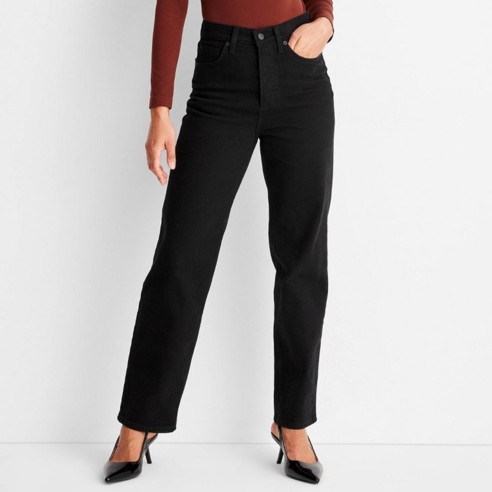 Universal Thread High Rise Straight Jeans Black